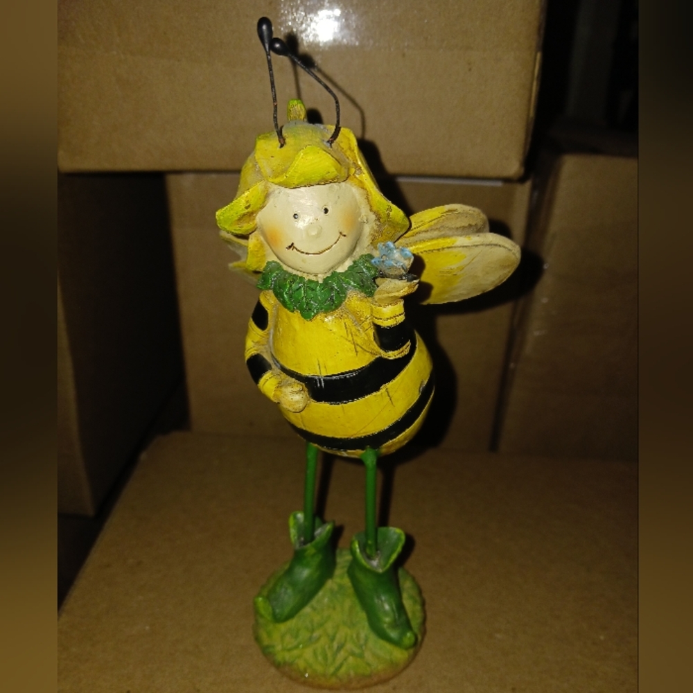 Bee Figurine with Green Boots